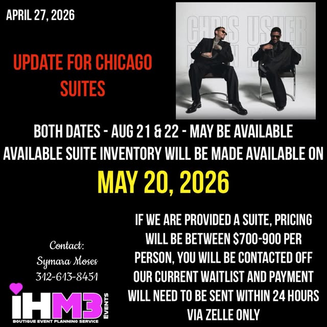 Chicago suite availability update