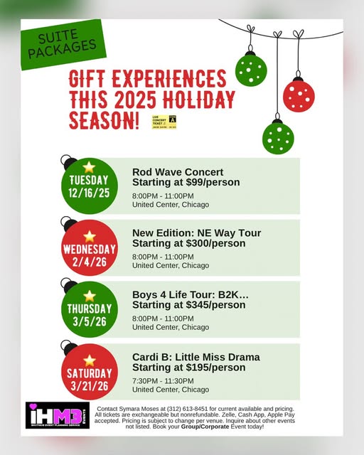 Holiday experience gift announcement